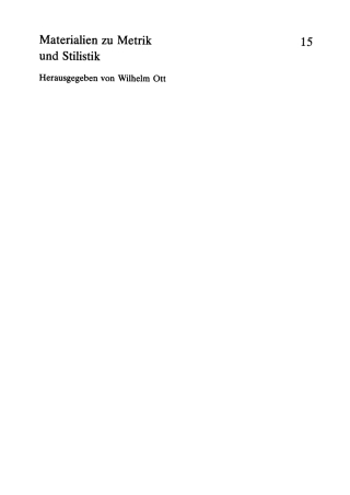 Cover image: Metrische Analysen zu Vergil Aeneis Buch III 1st edition 9783484625150