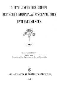 Titelbild: Die nutzbaren Minerallagerstätten von Deutsch-Südwestafrika. Kartenmappe 1st edition 9783111173627