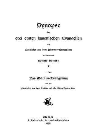 Imagen de portada: Das Markus-Evangelium 1st edition 9783111175881