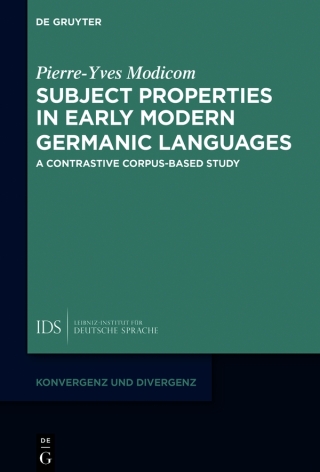Cover image: Subject Properties in Early Modern Germanic Languages 1st edition 9783111544137
