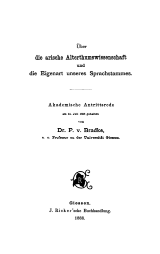 Cover image: Über die arische Alterthumswissenschaft und die Eigenart unseres Sprachstammes 1st edition 9783111177090