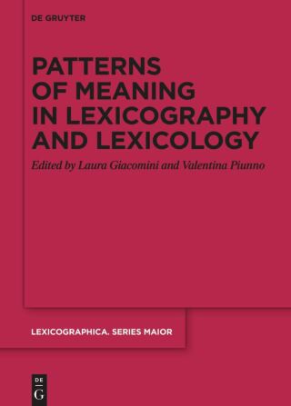 Imagen de portada: Patterns of meaning in lexicography and lexicology 1st edition 9783111480756