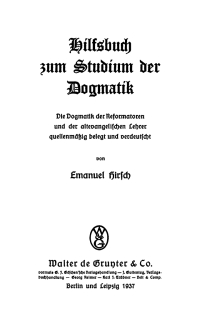 Titelbild: Hilfsbuch zum Studium der Dogmatik 1st edition 9783111180595
