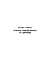 Cover image: Die deutsche evangelische Theologie seit Schleiermacher 6th edition 9783111181196