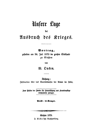 Cover image: Unsere Lage bei Ausbruch des Krieges 1st edition 9783111182476