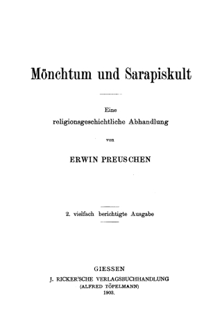 Imagen de portada: Mönchtum und Sarapiskult 2nd edition 9783111183053