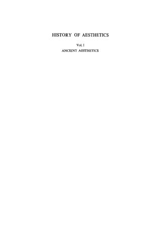 Cover image: Ancient aesthetics 1st edition 9783111184869