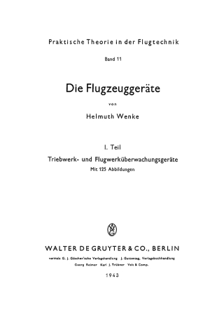 表紙画像: Triebwerk- und Flugwerküberwachungsgeräte 1st edition 9783111185378