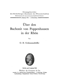 表紙画像: Über den Buchonit von Poppenhausen in der Rhön 1st edition 9783111190822