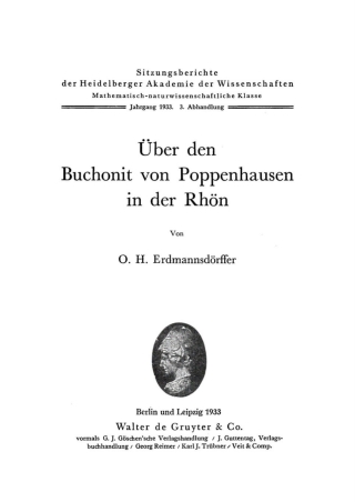Cover image: Über den Buchonit von Poppenhausen in der Rhön 1st edition 9783111190822