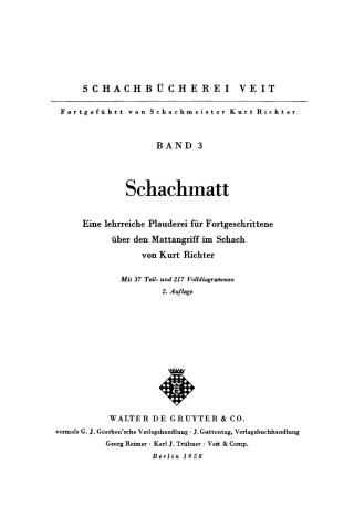 Imagen de portada: Schachmatt 2nd edition 9783111193021