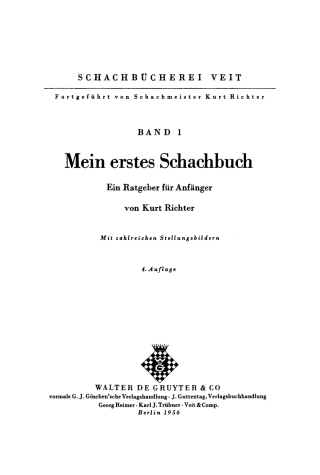 Cover image: Mein erstes Schachbuch 4th edition 9783111193045