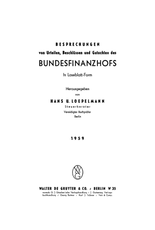 Imagen de portada: 1959 1st edition 9783111198989