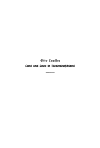 表紙画像: Otto Lauffer: Land und Leute in Niederdeutschland. Band 1 1st edition 9783111206103