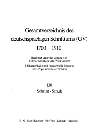 Cover image: Schrim - Schult 1st edition 9783111206363