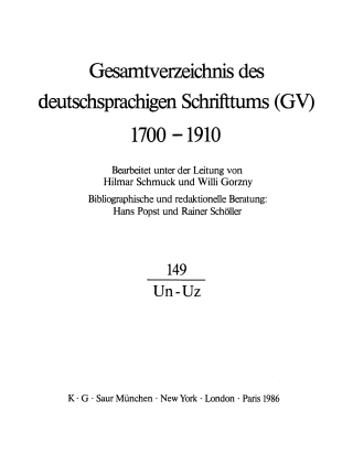 Cover image: Un - Uz 1st edition 9783111207803