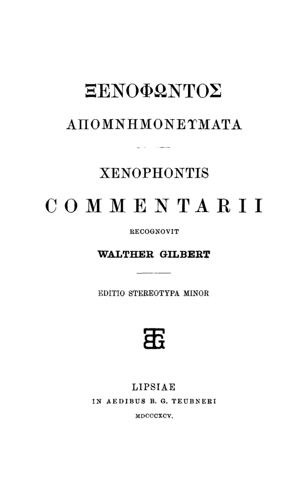 Apomnemoneumata 1st Edition