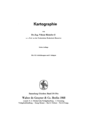 Imagen de portada: Kartographie 3rd edition 9783111210193