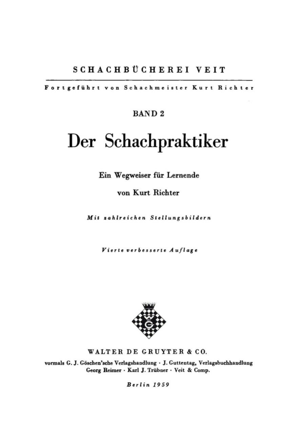 ISBN 9783111213385 product image for Der Schachpraktiker - 4th Edition (eBook) | upcitemdb.com