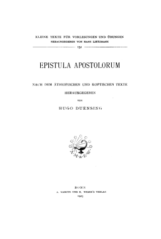 Imagen de portada: Epistula apostolorum 1st edition 9783111219226