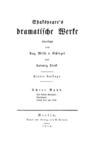 Cover image: Die beiden Veroneser. Coriolanus. Liebes Leid und Lust 3rd edition 9783111220482
