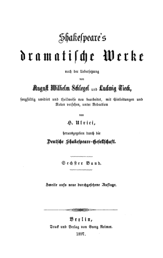 Imagen de portada: Hamlet. Der Kaufmann von Venedig. Wie es euch gefällt 2nd edition 9783111238807