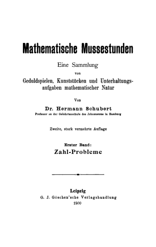 Cover image: Zahl-Probleme 2nd edition 9783111239897