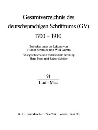 Cover image: Lud - Mac 1st edition 9783111241562