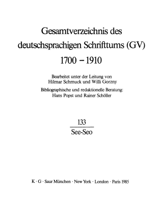 Immagine di copertina: See - Seo 1st edition 9783111242316