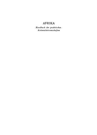 Imagen de portada: Die landwirtschaftlichen Nutzpflanzen Afrikas 1st edition 9783111244358