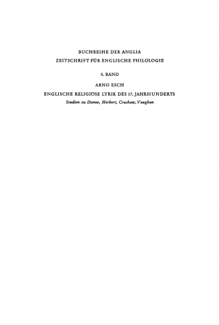 Cover image: Englische religiöse Lyrik des 17. Jahrhunderts 1st edition 9783111248127