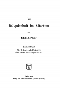 Imagen de portada: Die Reliquien als Kultobjekt 1st edition 9783111248264
