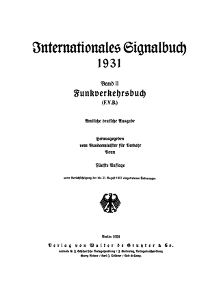 Cover image: 1931/II. Funkverkehrsbuch 5th edition 9783111249407
