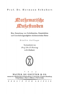 Imagen de portada: Mathematische Mußestunden 5th edition 9783111254999