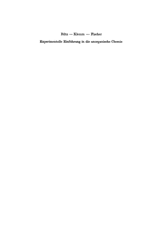 Cover image: Experimentelle Einführung in die anorganische Chemie 50th edition 9783111257723