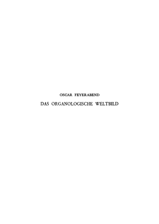 Cover image: Das organologische Weltbild 1st edition 9783111261065