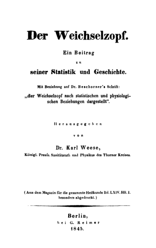 Cover image: Der Weichselzopf 1st edition 9783111264318