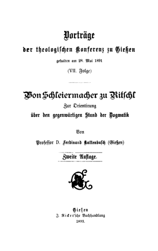 表紙画像: Von Schleiermacher zu Ritschl 2nd edition 9783111272122
