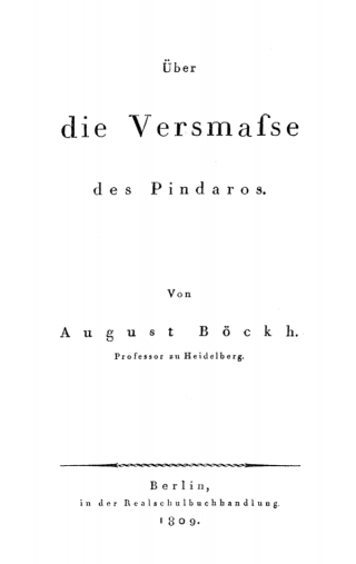 Titelbild: Über die Versmaße des Pindaros 1st edition 9783111272696