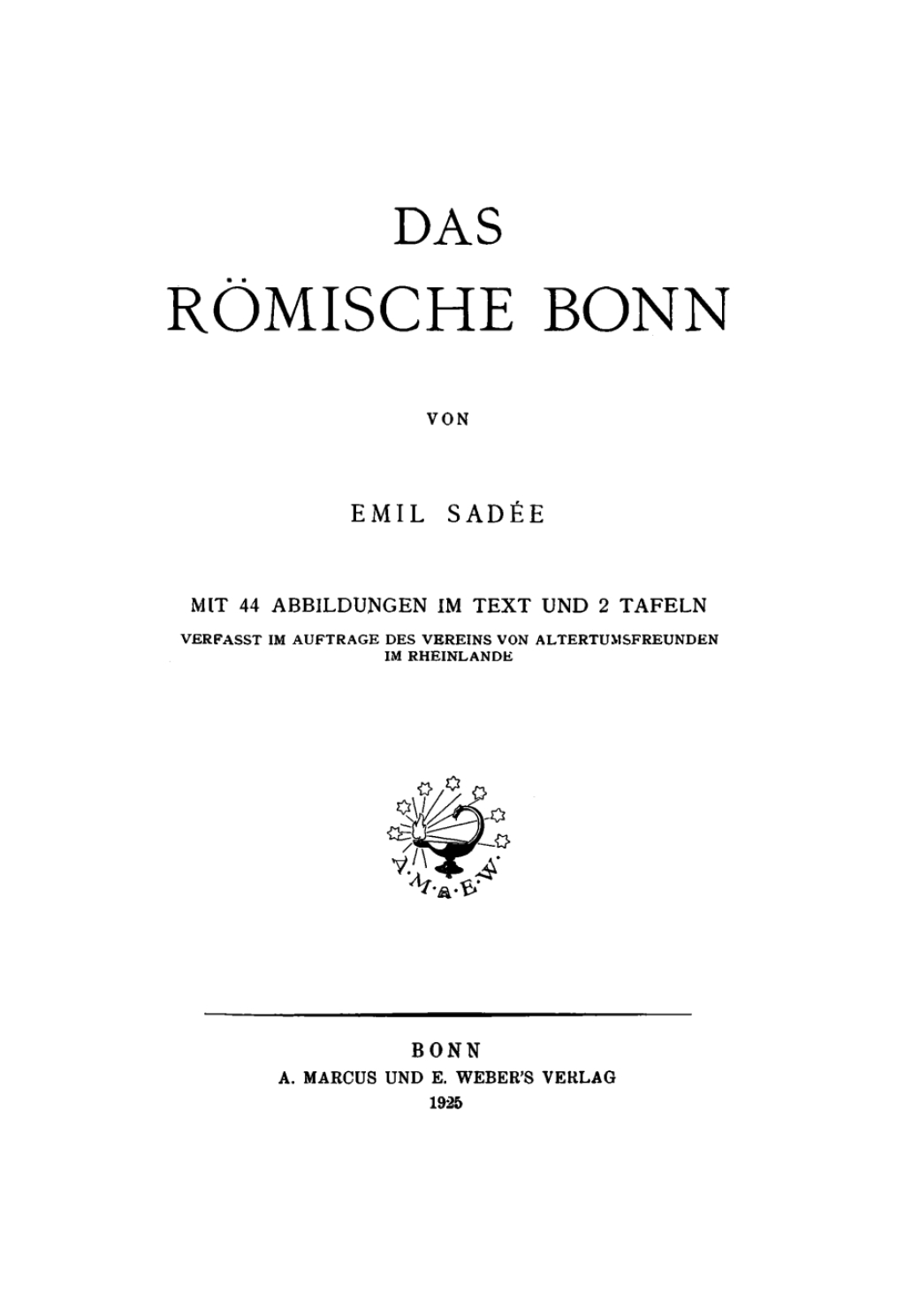 Das römische Bonn 1st Edition