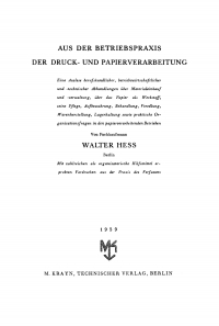 Omslagafbeelding: Aus der Betriebspraxis der Druck- und Papierverarbeitung 1st edition 9783111275123