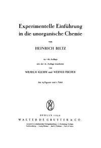 Cover image: Experimentelle Einführung in die unorganische Chemie 24th edition 9783111278223