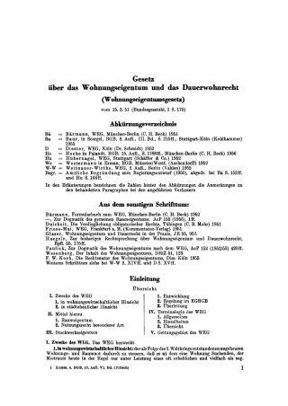 Cover image: Gesetz über das Wohnungseigentum und das Dauerwohnrecht 1st edition 9783111285160