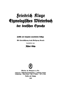 Imagen de portada: Etymologisches Wörterbuch der deutschen Sprache 13th edition 9783111287119