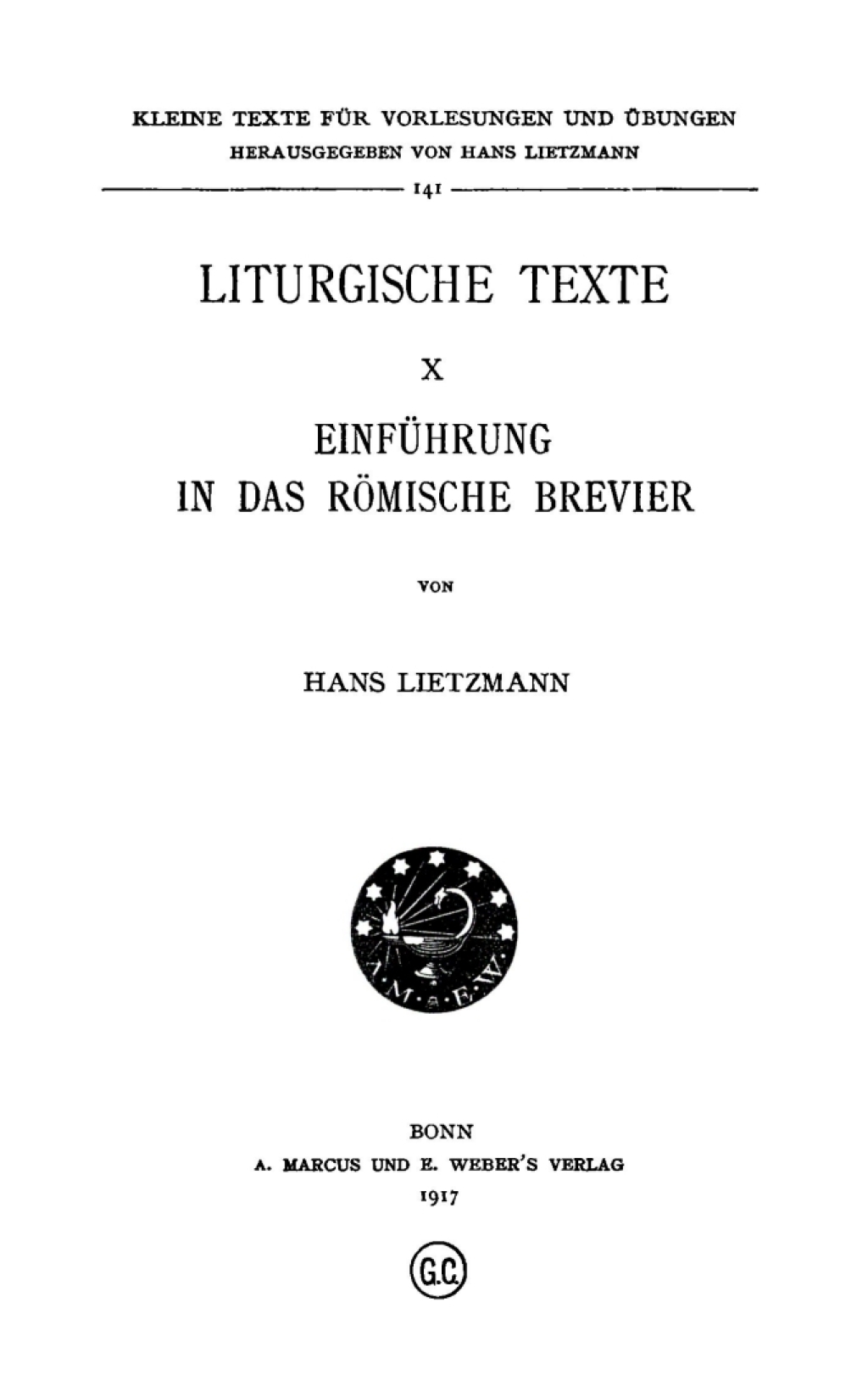 Einführung in das römische Brevier 1st Edition
