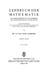 Cover image: Lehrbuch der Mathematik 7th edition 9783111297187