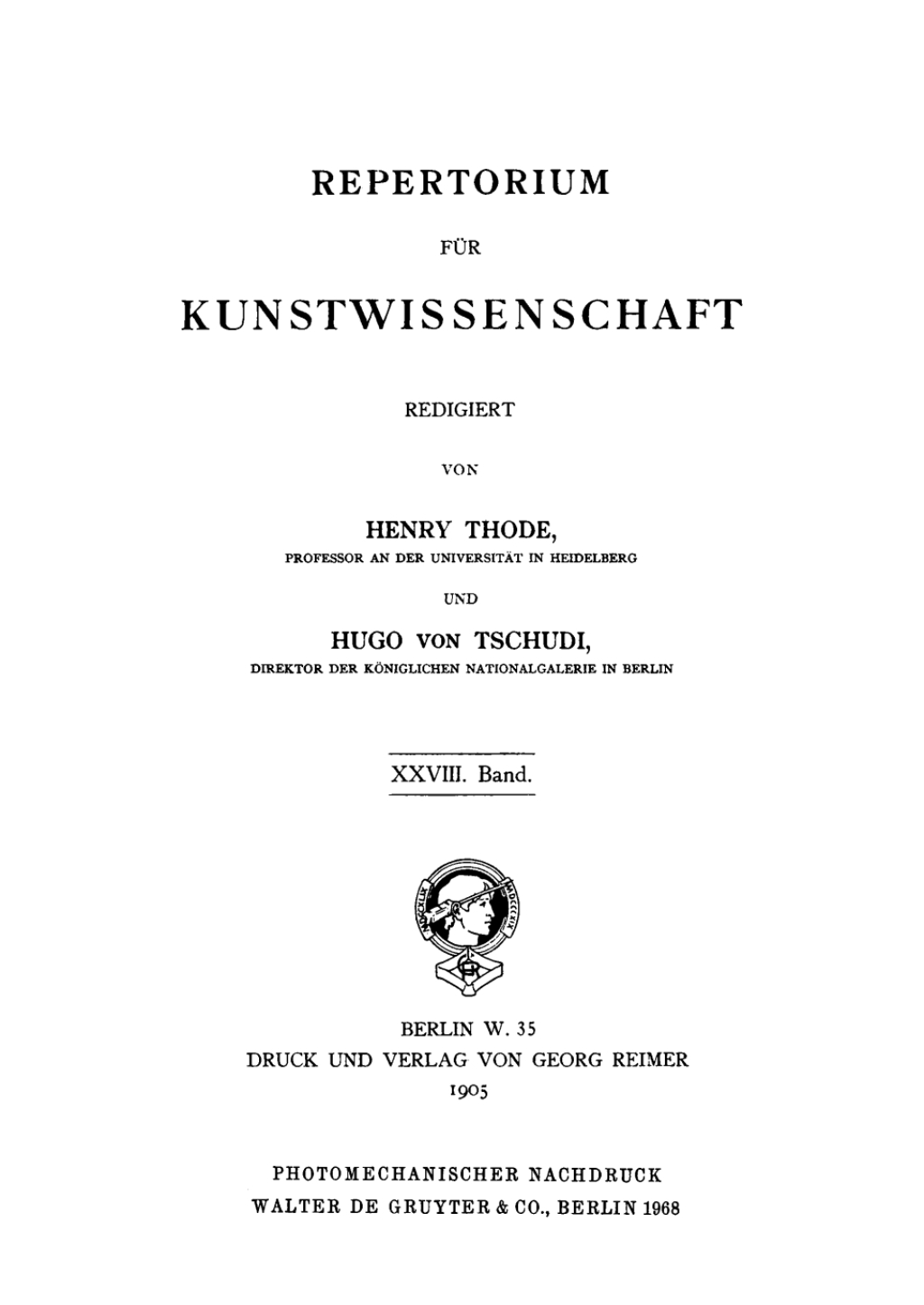 ISBN 9783111297453 product image for Repertorium für Kunstwissenschaft. Band 28 - 1st Edition (eBook) | upcitemdb.com