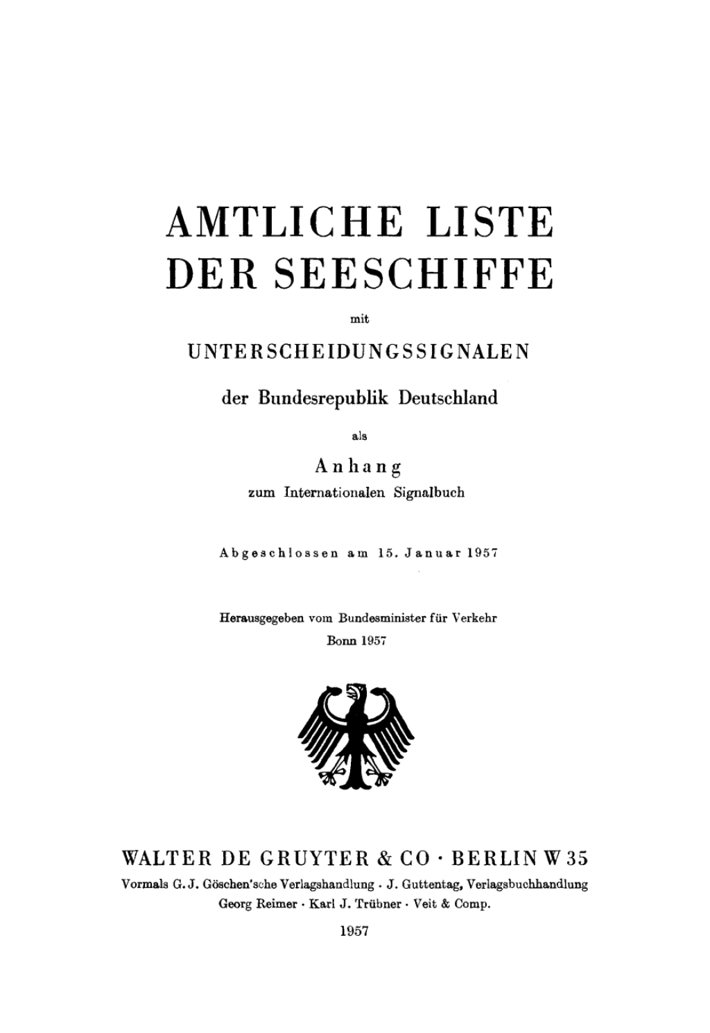 15 Jan. 1957 1st Edition
