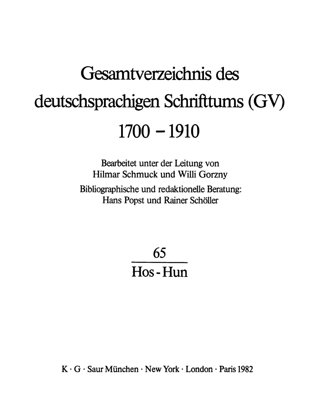Hos – Hun 1st Edition