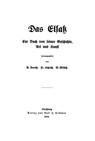 Imagen de portada: Das Elsass 1st edition 9783111304892